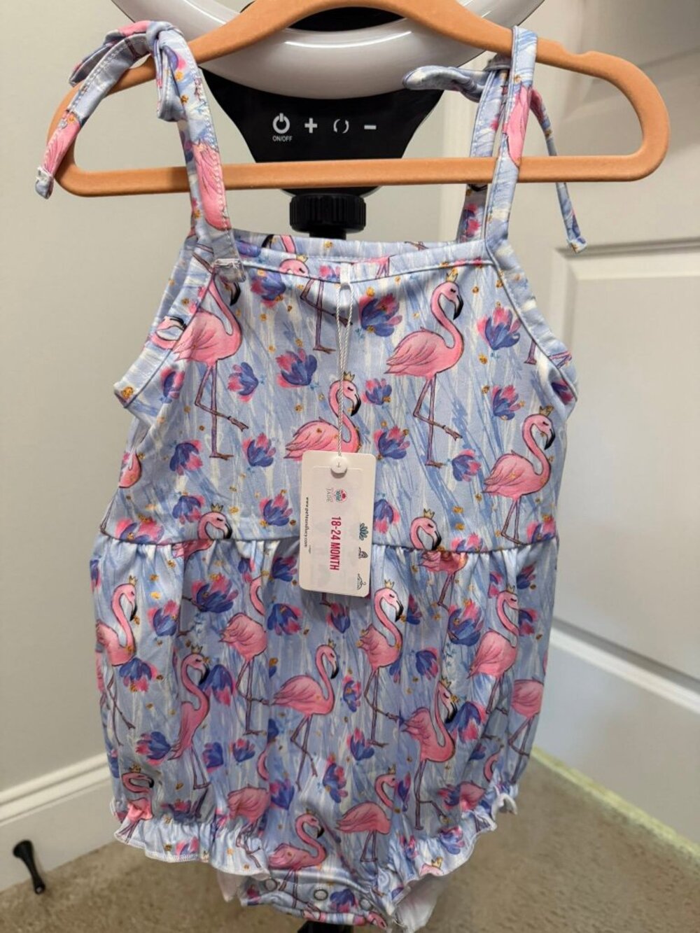 Pete + Lucy Crowned Flamingo Romper